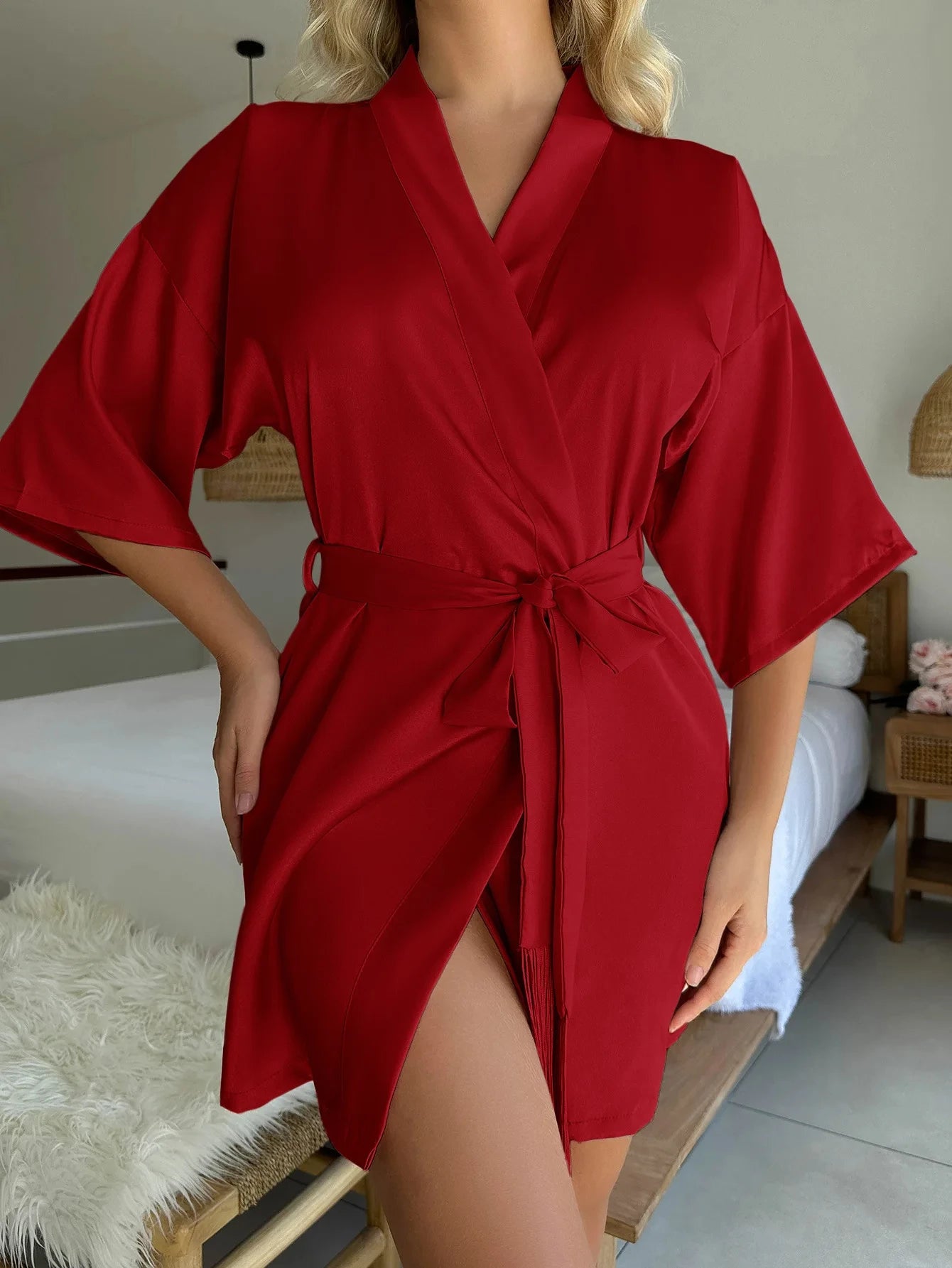 Women’s Silky Lace Nightgown — Elegant All-Season Loungewear