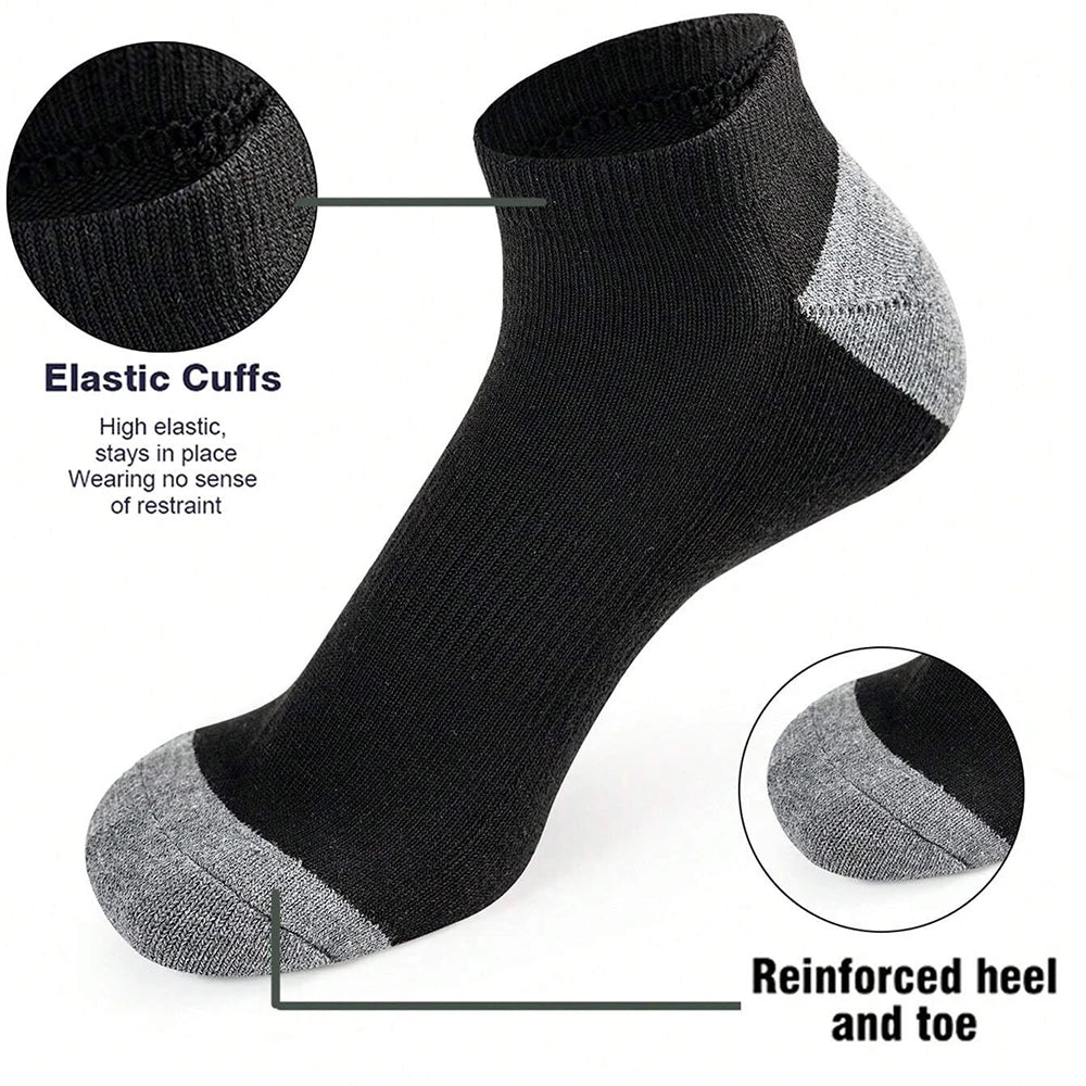 10 Pairs Breathable Low-Cut Socks — Sweat-Absorbing & Odor-Free