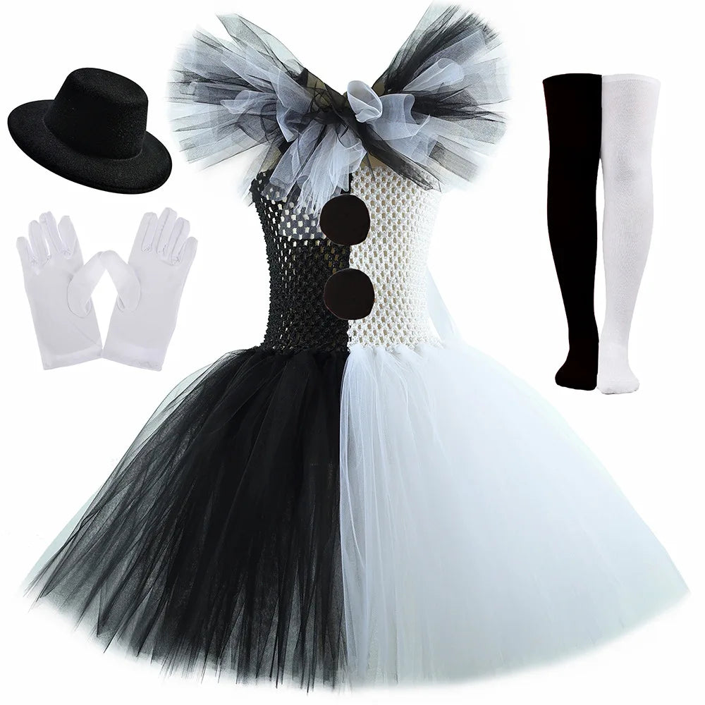 Girls Scary Clown Halloween Costume