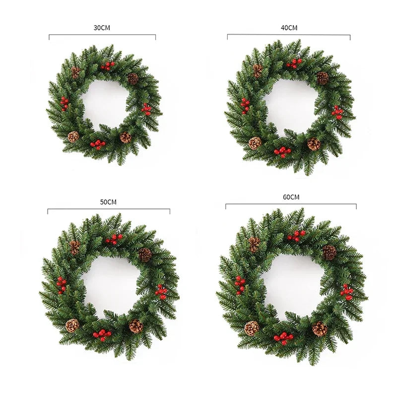 Classic Artificial Christmas Wreath & Garland