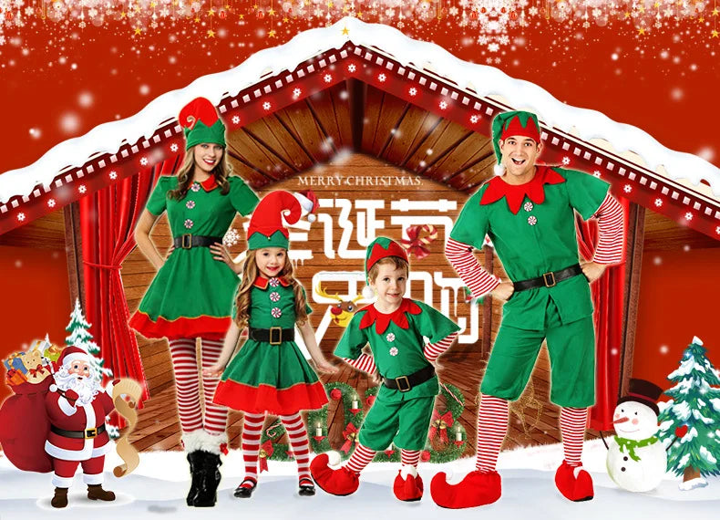 Christmas Elf Cosplay Jumpsuit for Kids