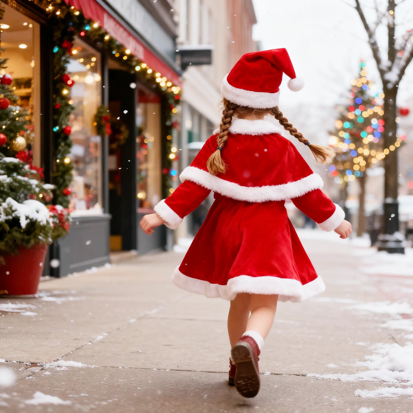 Santa Winter Dress for Girls