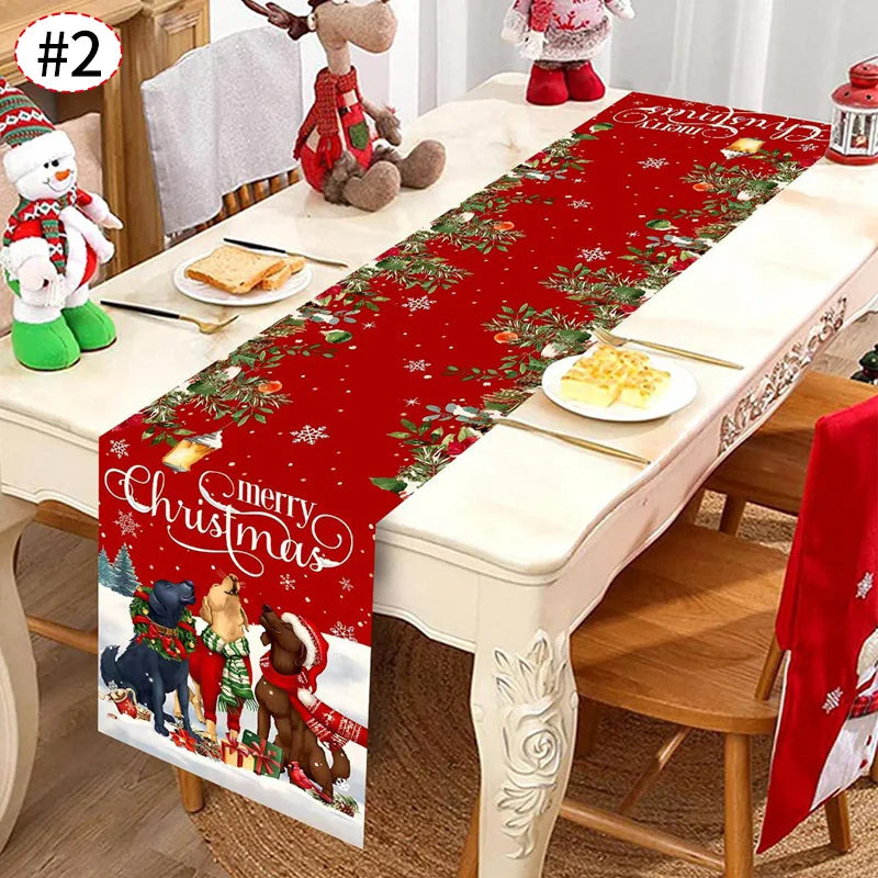 Santa & Gingerbread Table Runner