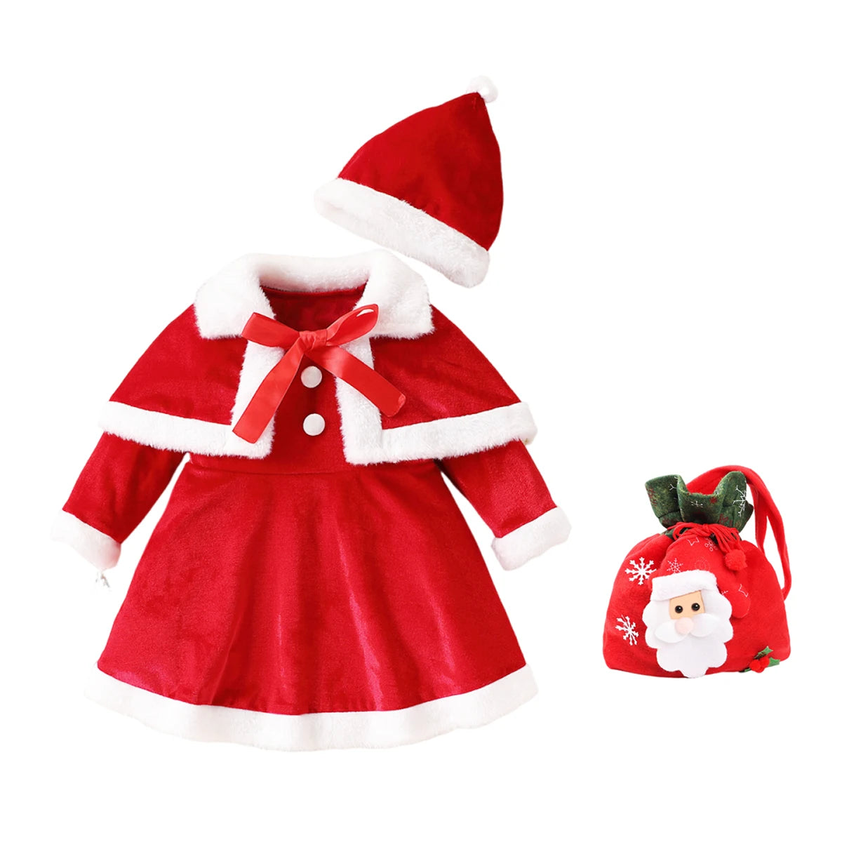 Santa Winter Dress for Girls