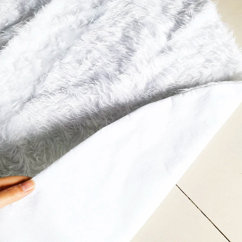 Plush White Christmas Tree Skirt