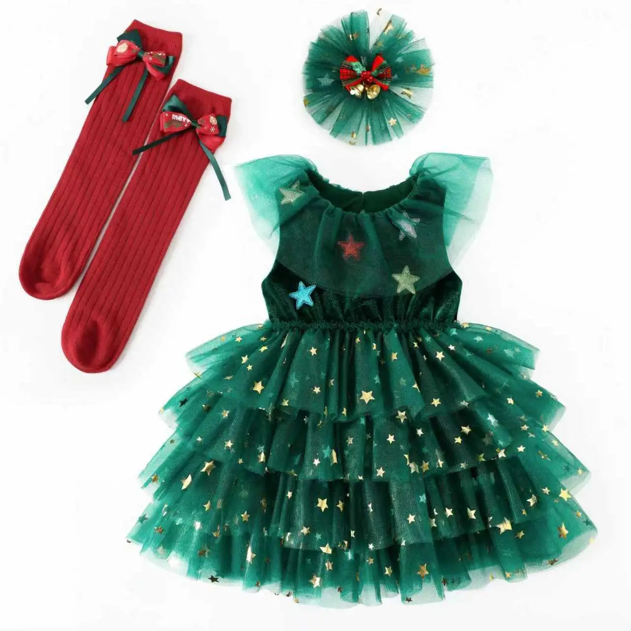 Holiday Princess Mesh Dress for Girls