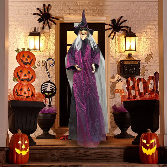 Sound-Activated Light-Up Witch Ghost – Halloween Scary Prop