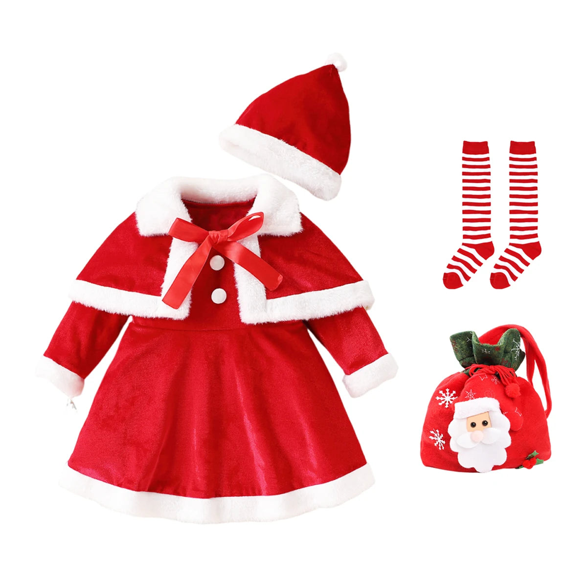 Santa Winter Dress for Girls