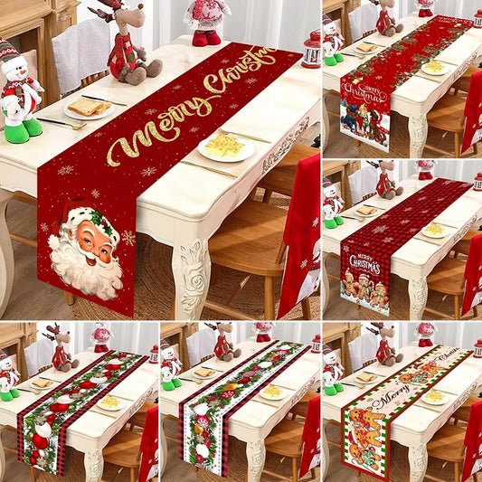 Santa & Gingerbread Table Runner