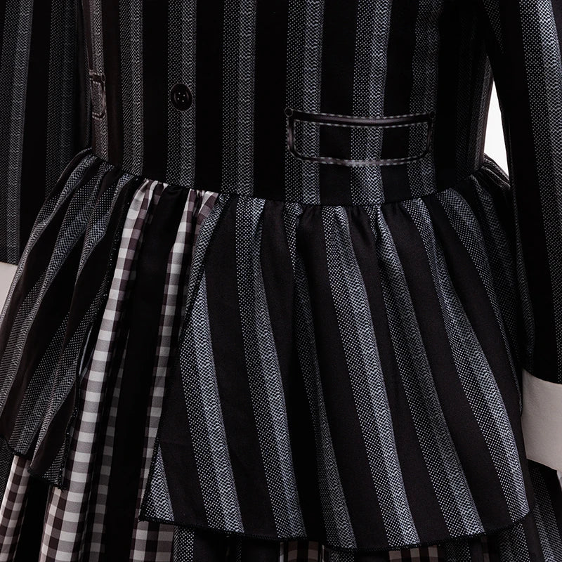 Girls Wednesday Addams Cosplay Dress