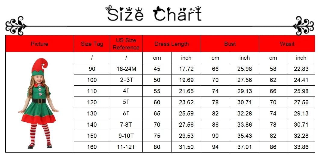 Christmas Elf Cosplay Jumpsuit for Kids