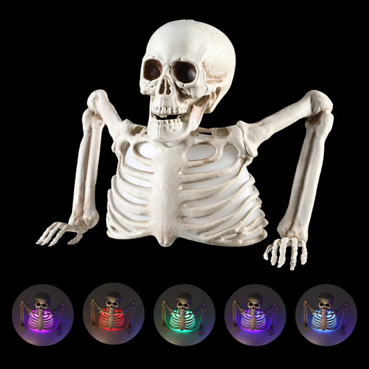Glowing Skull Skeleton – Halloween Horror Decoration