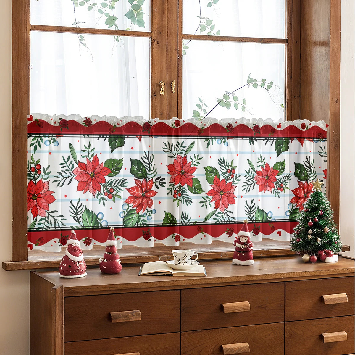 Festive Sheer Holiday Curtain