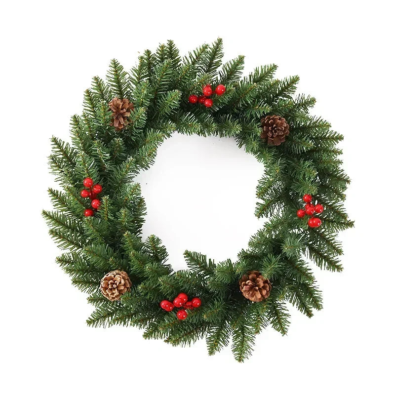 Classic Artificial Christmas Wreath & Garland