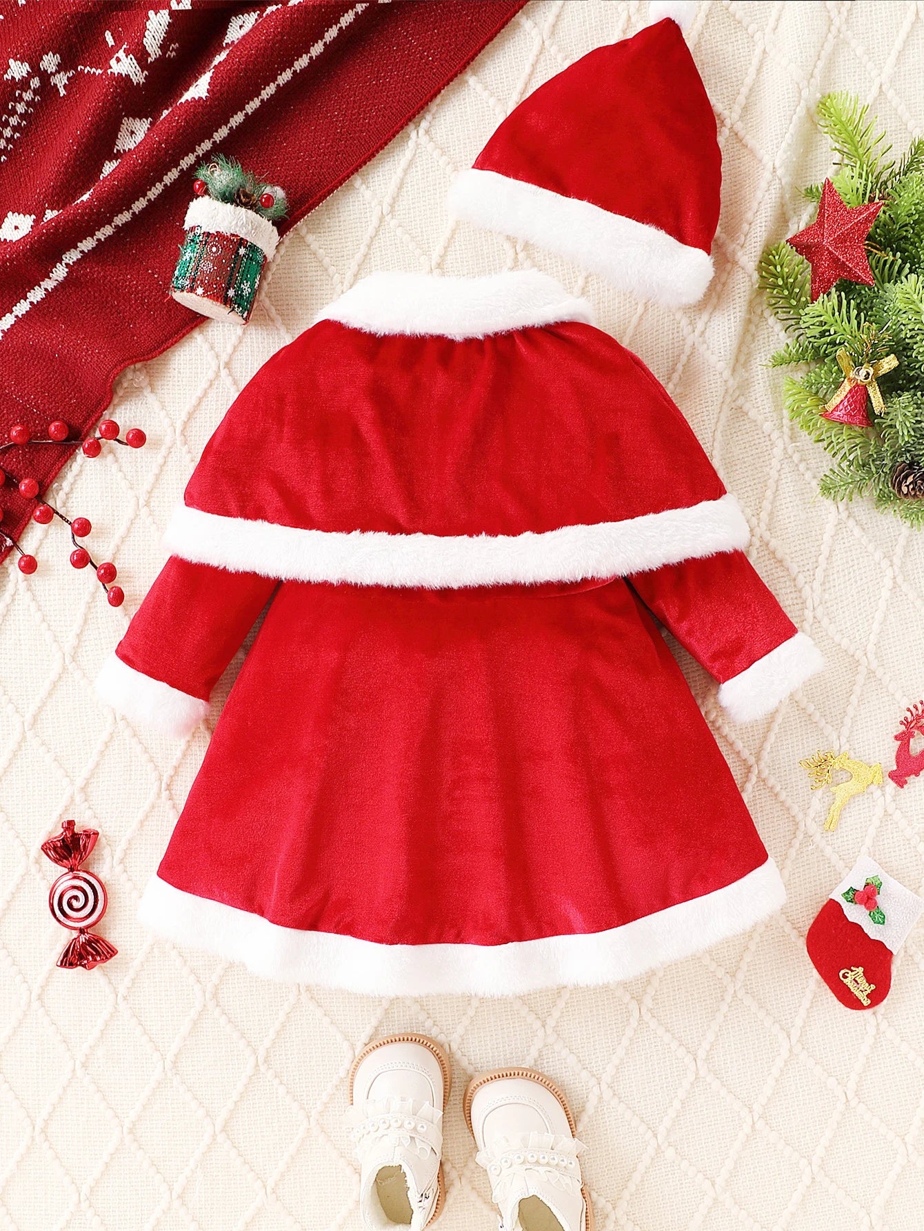 Santa Winter Dress for Girls