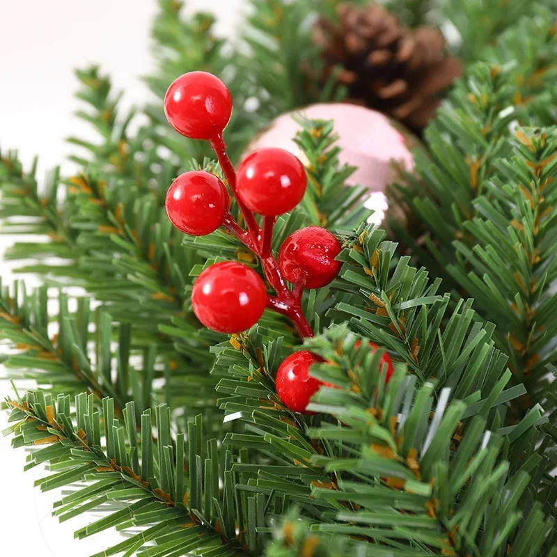 Classic Artificial Christmas Wreath & Garland