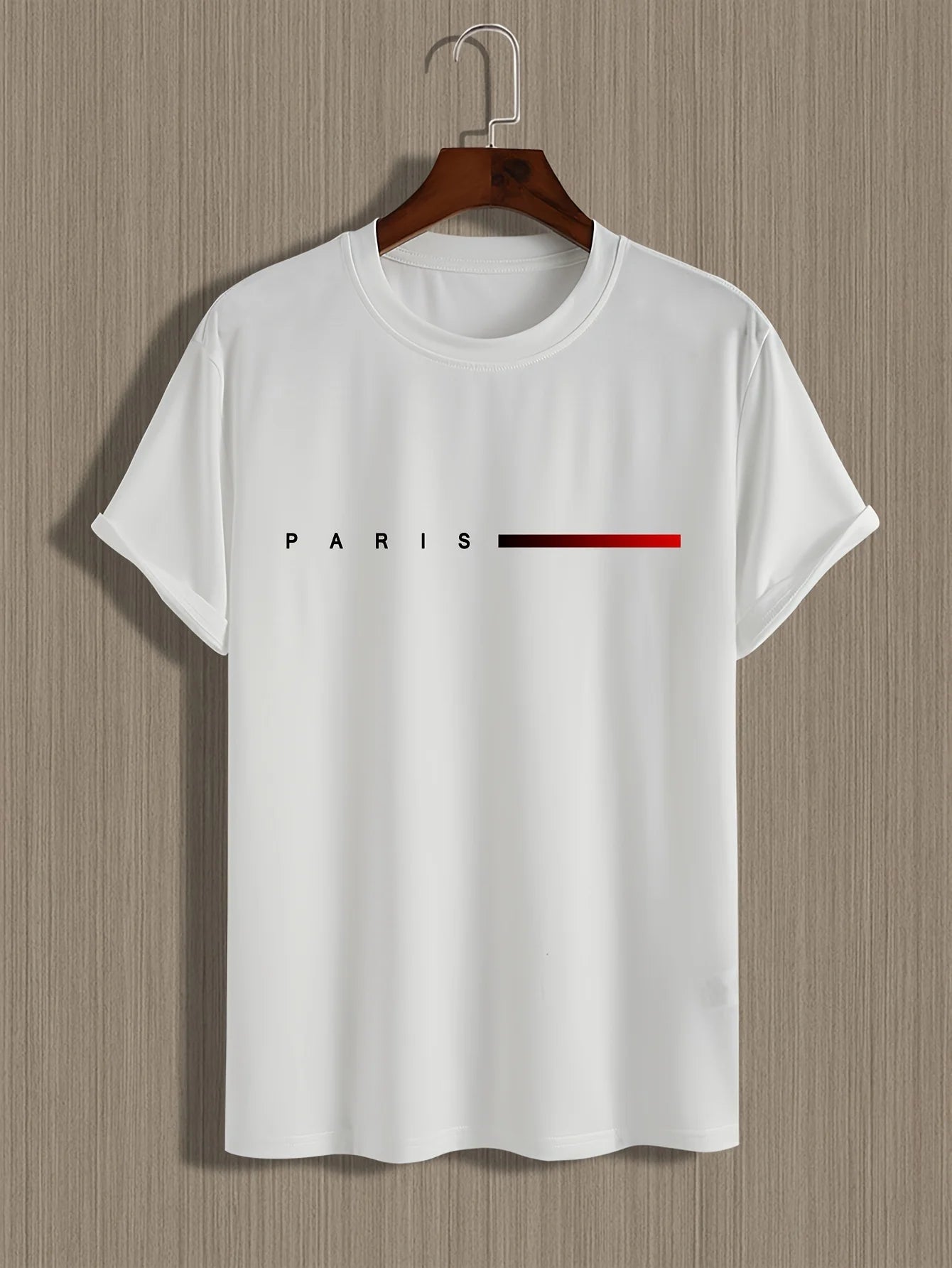 Paris Creative Cotton Tee — Slim Fit Summer Style