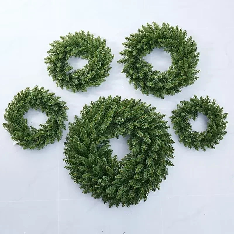 Classic Artificial Christmas Wreath & Garland