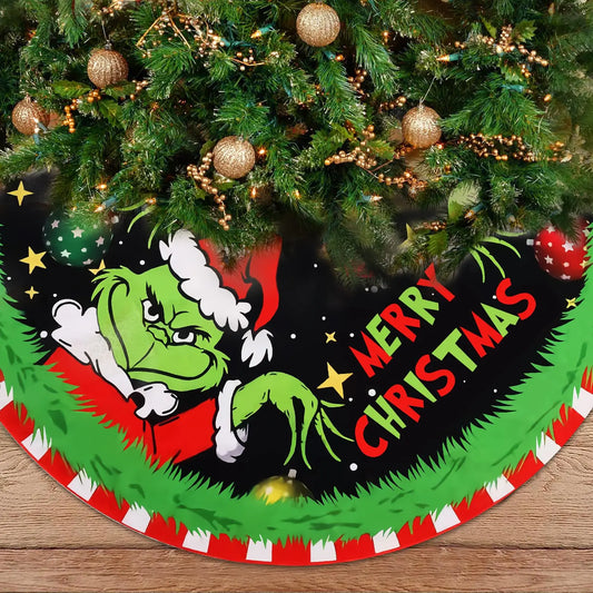 VIKAMA Red & Green Tree Skirt
