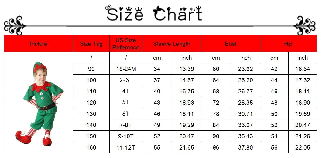 Christmas Elf Cosplay Jumpsuit for Kids