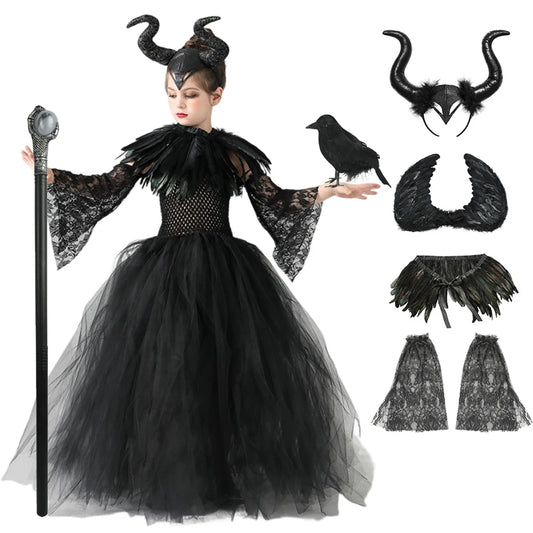 Girls Maleficent Evil Queen Costume